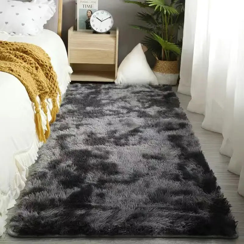 Fluffy Bedside Rug - Vivreux Interior