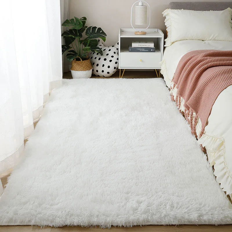 Fluffy Bedside Rug - Vivreux Interior