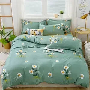 White Lily Pattern Duvet Cover - Vivreux Interior