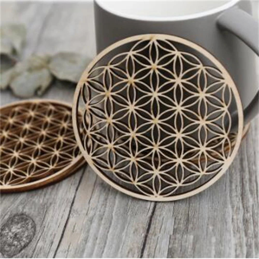 Laser Cut Wooden Coaster - Vivreux Interior