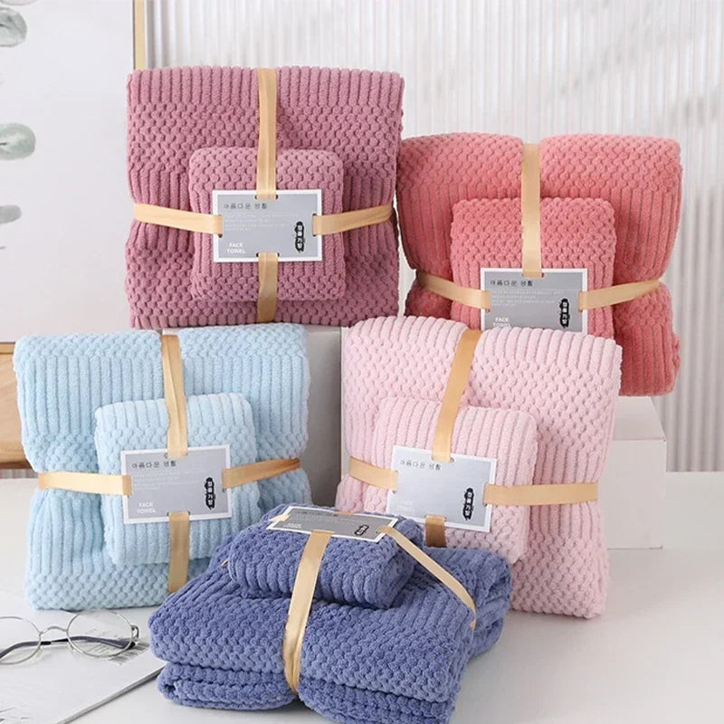 Coral Velvet Beach Towel Sets - Vivreux Interior