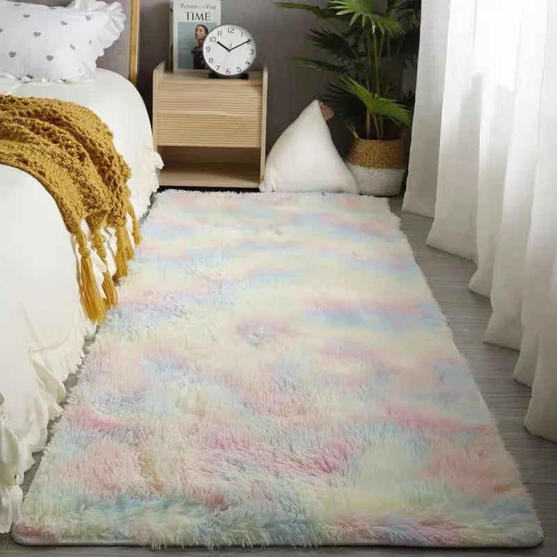 Fluffy Bedside Rug - Vivreux Interior