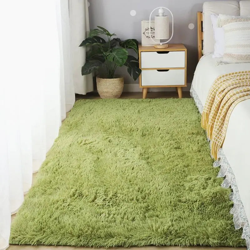 Fluffy Bedside Rug - Vivreux Interior