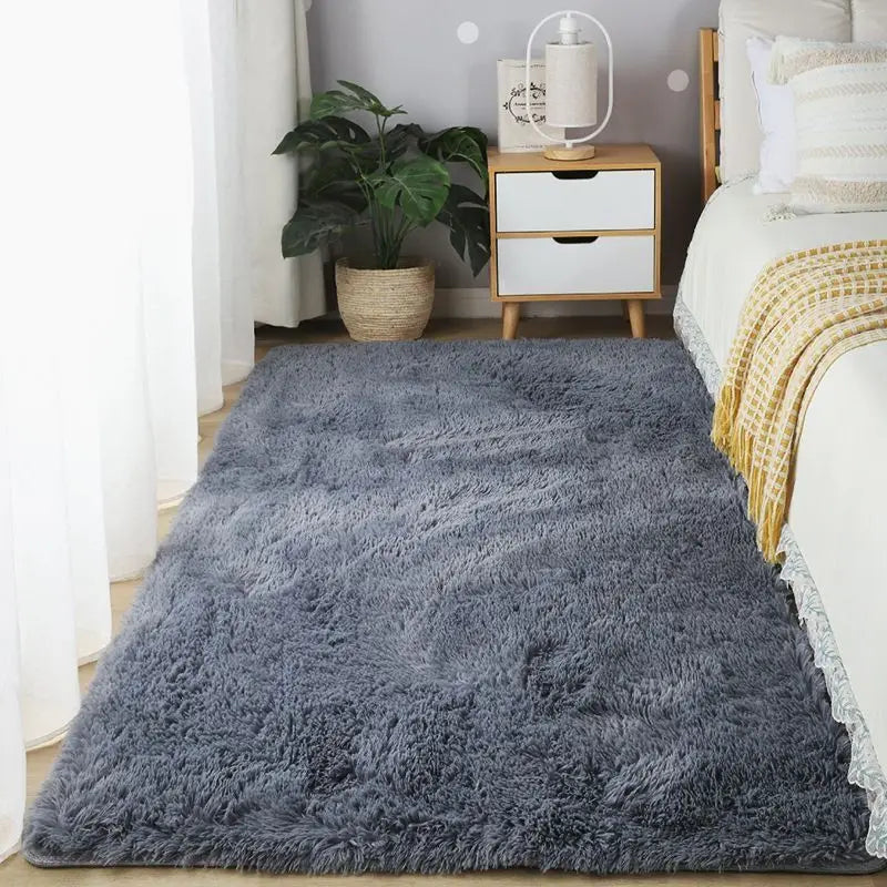 Fluffy Bedside Rug - Vivreux Interior