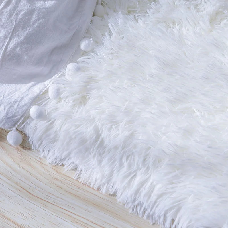 Fluffy Bedside Rug - Vivreux Interior