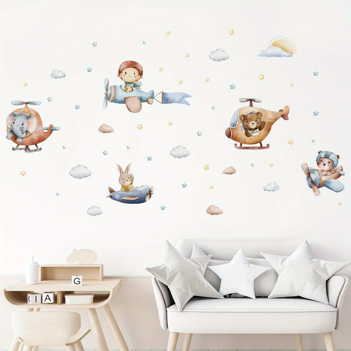 Flying Friends Animal Wall Sticker Set - Vivreux Interior