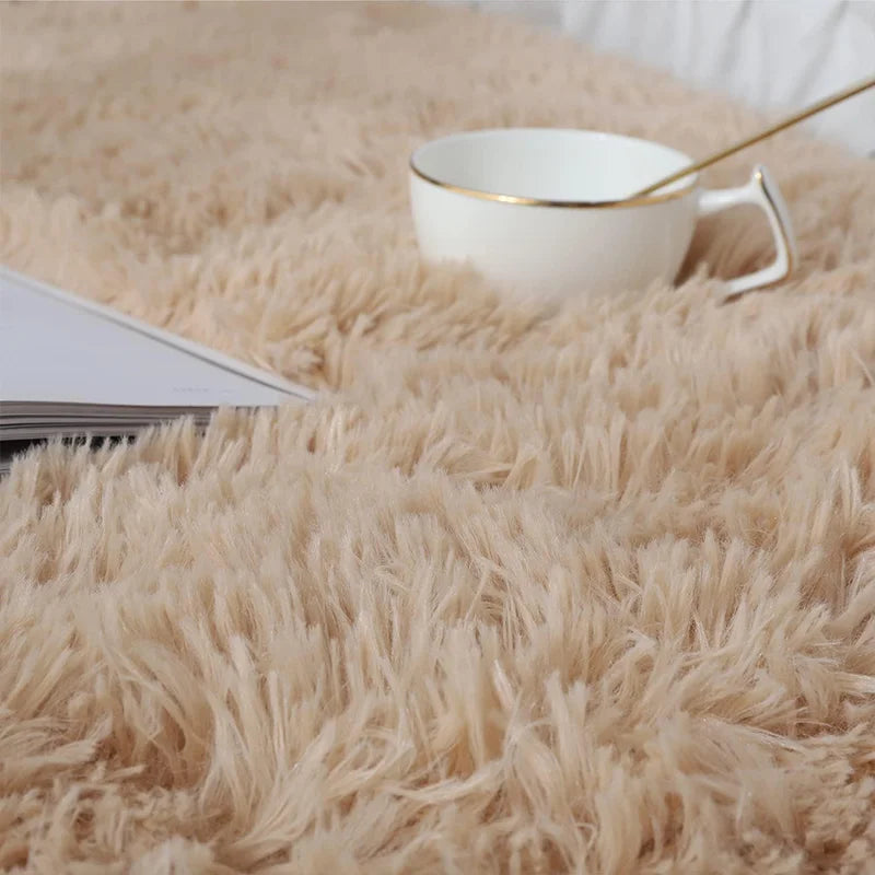 Fluffy Bedside Rug - Vivreux Interior