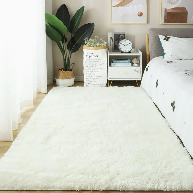 Fluffy Bedside Rug - Vivreux Interior