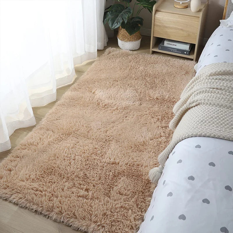 Fluffy Bedside Rug - Vivreux Interior