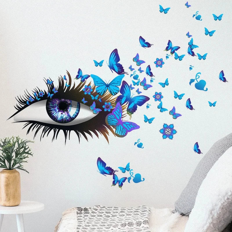 Eye and Butterfly Wall Sticker - Vivreux Interior