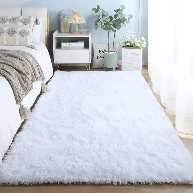 Fluffy Bedside Rug - Vivreux Interior