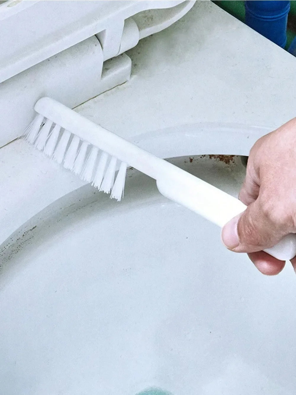 Japanese Style White Toilet Brush Set - Vivreux Interior