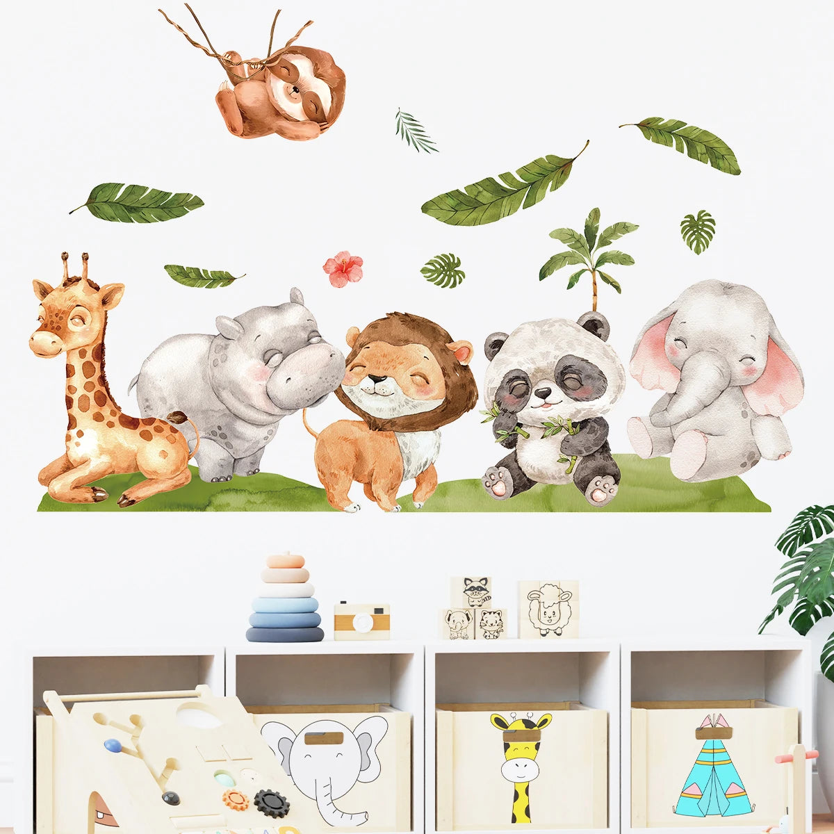 Safari Animal Friends Wall Sticker - Vivreux Interior